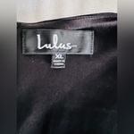 Lulus  Hello World Black V-Neck Skater Midi Dress Size XL Flirty Classic Photo 7