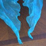Noelle Light Blue Sheer Boho Scarf Wrap Photo 7