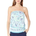 Lilly Pulitzer NWT Adella Strapless Blouson Style Shirred Hip Band Tube Top M Photo 1