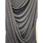 Three Dots Vintage  Viscose Black Drape Front Blouse Top Size‎ Large Made In USA Photo 1