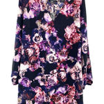 Covington New  Dress Womens Medium Floral Shift V Neck Long Sleeve Lightweight‎ Photo 0