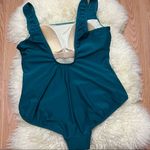 Vintage Dark Teal Full Coverage Plus Size One Piece Swimsuit 22 New Blue Photo 1