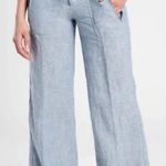 Athleta Blue Chambray Cabo Linen Wide Leg Pants Photo 0