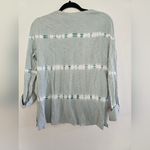 Hem & Thread  V-neck Sage Tie-Dye Top Roll 3/4 Sleeves Photo 2