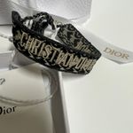 Christian Dior Friendship Bracelet Navy Blue Gold Embroidered Bracelet Women Photo 3