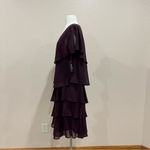 Slny  Tiered Rhinestone Capelet Dress in Fig Size 14 NWT Photo 6