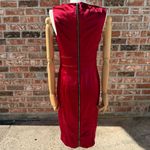 Bebe  Crimson Satin VTG Y2K V-Neck Midi Dress / 6 / Like New Photo 6