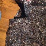 Gracia XL Silver Sequin Skirt Party Cocktail Club NWT FLAW holiday costume Photo 6