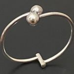 Hinge Vintage Mexican Silver 925 Orb Ball Adjustable Cuff Bangle Bracelet 14.8g Photo 9