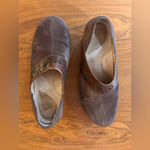 Dansko  Brown Suede & Leather Floral Clogs | Slip-On Comfort | Size 38 Photo 1