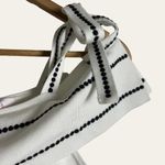 Parker  Dorothy White Knit Cold Tie Shoulder A-Line Stitched Mini Dress Size S Photo 8