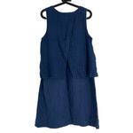 Pure Jill Womens Blue Sleeveless Layered Linen Dress M lagenlook layering boho Size M Photo 1