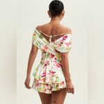 Luxxel The San Francisco Ivory Multi Romper Off Shoulder Ruffled Floral Sz S Photo 15