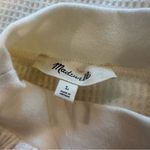 Madewell Tops Womens Waffle-Knit Long-Sleeve Crewneck Tee Ivory Size Large NEW Photo 6