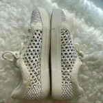 Joie  Duha White Woven Leather Lace Up Sneakers  Size US 5/EUR 36 Photo 3
