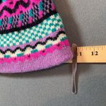 CB Sport Retro women’s Ski Beanie Hat wool knit with Pom Poms Pink Photo 2