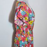Haptics Colorful Floral Print Midi Dress Size Medium NWOT Wedding Guest Dress Pink Photo 4