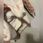 Abercrombie & Fitch  Asymmetrical Snap Fleece Pullover White Blush Pink Size M Photo 4