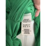 Free People  That's a Wrap Green Top XS Front Tie Front Crop V-Neck Holiday Party Photo 4