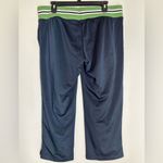 Nike Cropped Low Rise Stretch Pants with Drawstring NWT Size Large Black Green Photo 2