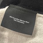 Summersalt  Sweater Womens Small Cashmere Fine Merino Wool Two Tone White Black Photo 3