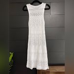 Love Tree  White Crochet Sweater Midi Dress Sleeveless Cover Up Sz S NWOT Photo 3