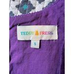 Teddy Fresh  Corduroy Square Neck Purple Mini Dress Size: Small Photo 4
