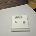 Rachel Roy  Green With Clear Rhinestone Gold Tone Round Stud Pierced Earrings Photo 8