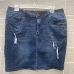 Vintage violet Distressed Blue Denim Stretch skirt Women's 3X Purple Size undefined Photo 0
