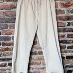 Oak + Fort  Tan Beige Pull-On Straight Leg Drawstring Pants Women's Size Small Photo 0