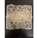 Hobo Clutch Wallet Snakeskin Print Evening Bag Faux Leather Kiss Lock 8.5x4.5" Brown Photo 4