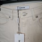Thakoon Classic Cropped Jean Denim Ecru Cream Neutral Solid Casual Staple Cute Silver Size 2 Photo 6
