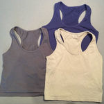 Source Unknown 3 Cotton cropped racer back cotton tops. 3 colors. Size Medium Photo 0