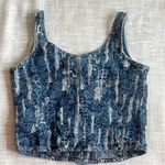 ZARA NWT  DISTRESSED DENIM TOP MEDIUM Z1975 Photo 4