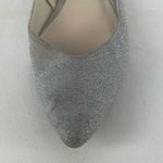 ZARA ‎ Glitter Slip On Point Toe Ballet Flats in Silver Size 38 or 7.5 Photo 6