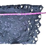 Women's | Pretty Garden | Navy Blue Off Shoulder Floral Lace Mini Dress - Small Photo 7