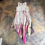 Trac  Women’s Sleeveless Tank Watercolor Asymmetrical Dress with Belt Tassels Sma Photo 8