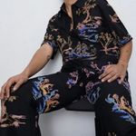 ZARA  Oriental Embroidered 2 piece outfit pants‎ + top Photo 2