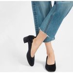 Everlane  NWOB The Day Heel Suede Block Heel Pumps‎ Navy Blue Shoes 5.5 Photo 7