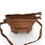 Vegan Leather Messenger Bag Brown Photo 2