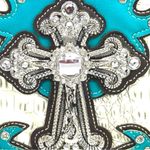 Justin West cowgirl conceal and carry crossbody bag! Super cute ! Blue Photo 4