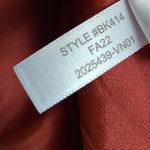 J. CREW FACTORY CLIP DOT RUFFLE BUTTON UP SHIRT SPLIT V NECK LINED DEEP ORANGE M Size M Photo 10