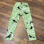 Alo Yoga Leggings Womens XS High Waist Capri Green Palm Springs Print Pants Photo 8