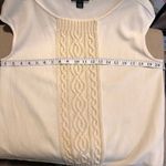 St. John Cream Cable Knit Panel‎ Sleeveless Top Wool Blend Designer Luxury L Size L Photo 6