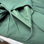 Azazie NWT Aubrielle Bridesmaid Dress Size 16 Eucalyptus Green Photo 6