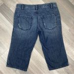Loft Ann Taylor Boyfriend Jean Shorts Blue 0 Bermuda Distressed Photo 2