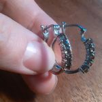 Brazilian Smokey Quartz Stainless Steel Hoop Earrings Photo 3