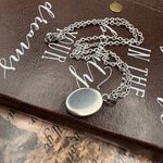 Handmade Gray Cameo Pendant Necklace 18” Stainless Steel Photo 4