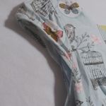 SM Wardrobe Womens Dress Pleated Skirt Tie Waist Lined Bird Cage Blue Size Small Photo 5