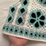 Papaya Blue green and white crochet crop top Photo 1